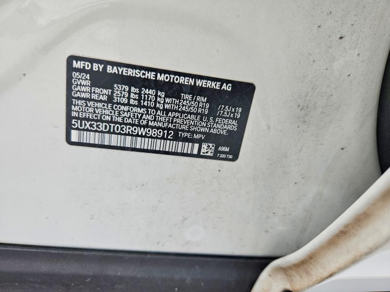 2024 Bmw X4 მანქანა იყიდება აუქციონზე, vin: 5UX33DT03R9W98912, აუქციონის ნომერი: 54230276