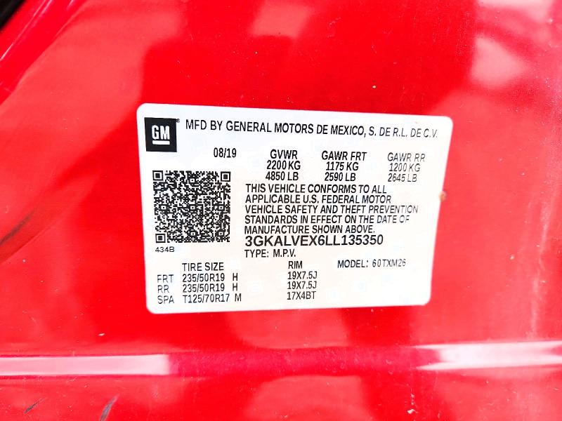 53996916 :رقم المزاد ، 3GKALVEX6LL135350 vin ، 2020 Gmc Terrain مزاد بيع