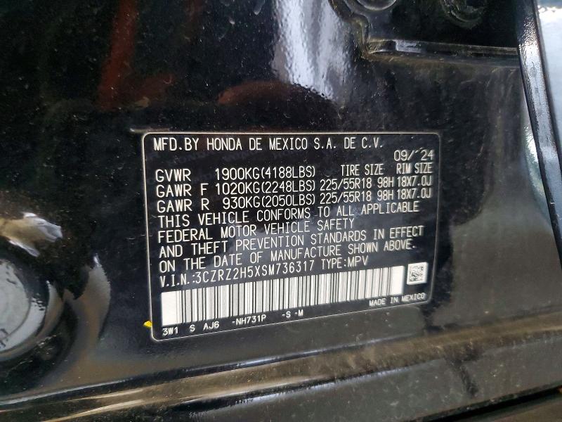 53287146 :رقم المزاد ، 3CZRZ2H5XSM736317 vin ، 2025 Honda Hr-v مزاد بيع