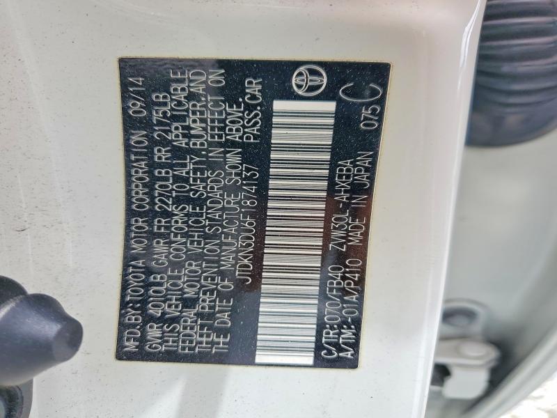 Продажа на аукционе авто 2015 Toyota Prius, vin: JTDKN3DU6F1874137, номер лота: 54310556