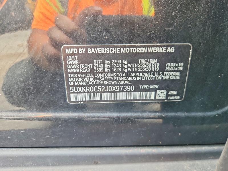 54825466 :رقم المزاد ، 5UXKR0C52J0X97390 vin ، 2018 Bmw X5 مزاد بيع