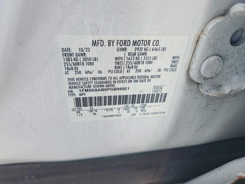 Продаж на аукціоні авто 2023 Ford Explorer, vin: 1FM5K8AB6PGB98921, номер лоту: 54658976