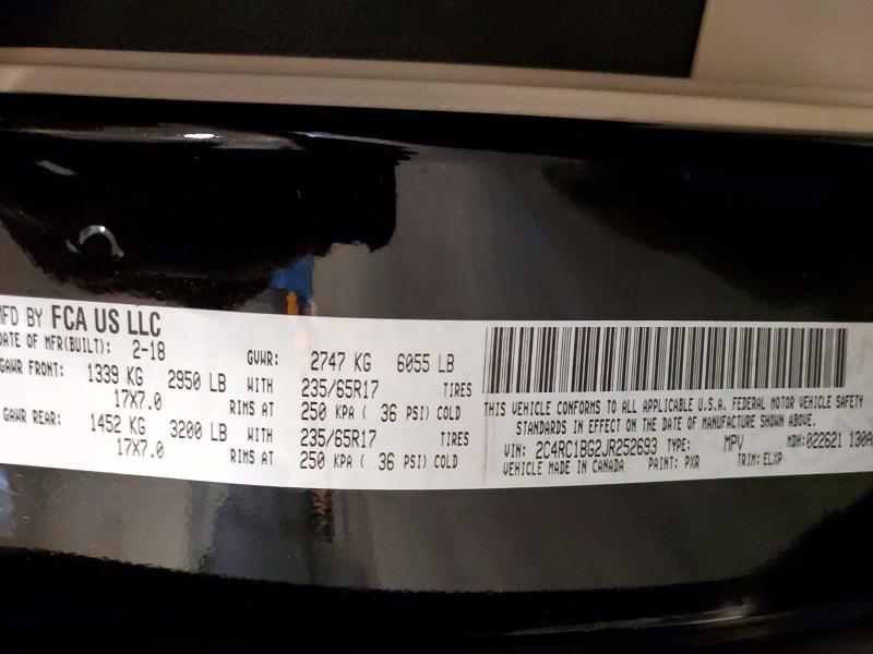 Aukcja sprzedaży 2018 Chrysler Pacifica, vin: 2C4RC1BG2JR252693, numer aukcji: 53545626