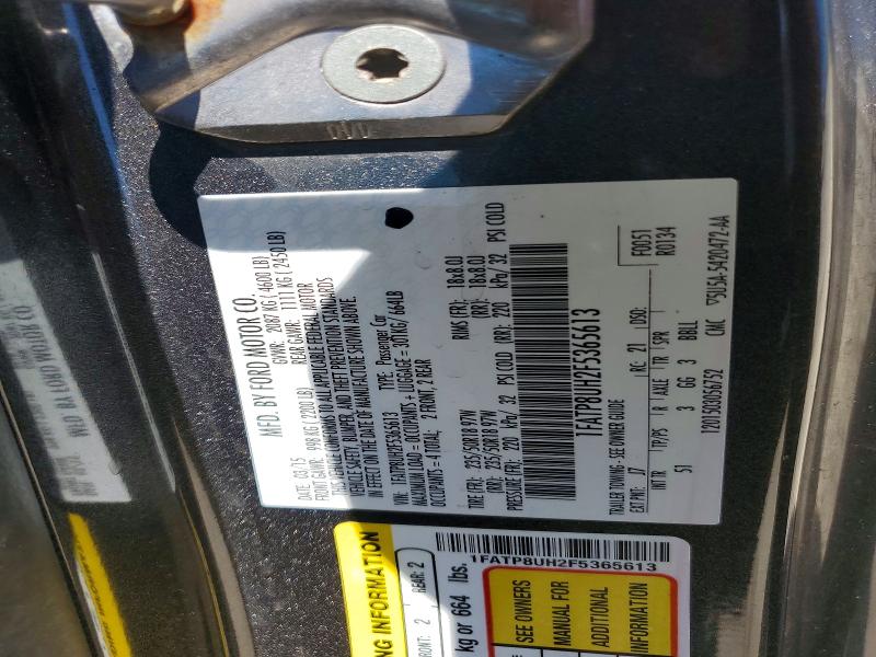Продажа на аукционе авто 2015 Ford Mustang, vin: 1FATP8UH2F5365613, номер лота: 53695236