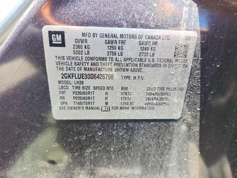 Продажа на аукционе авто 2013 Gmc Terrain, vin: 2GKFLUE30D6426798, номер лота: 52425276