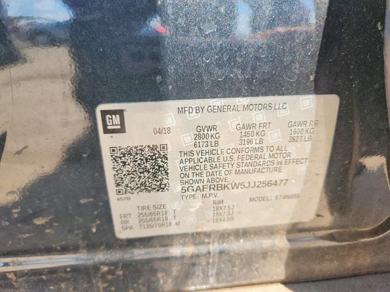 54060116 :رقم المزاد ، 5GAERBKW5JJ256477 vin ، 2018 Buick Enclave مزاد بيع