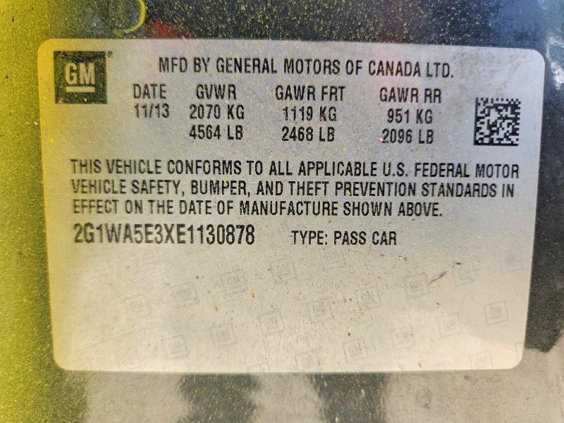 Продаж на аукціоні авто 2014 Chevrolet Impala Limited, vin: 2G1WA5E3XE1130878, номер лоту: 52846316