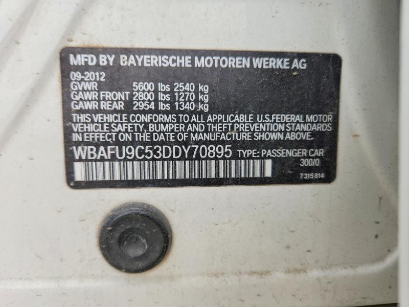 Продажа на аукционе авто 2013 Bmw 550, vin: WBAFU9C53DDY70895, номер лота: 52254476