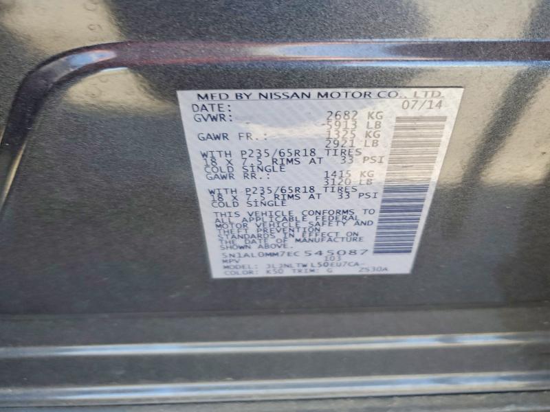 Продаж на аукціоні авто 2014 Infiniti Qx60, vin: 5N1AL0MM7EC545087, номер лоту: 53890936