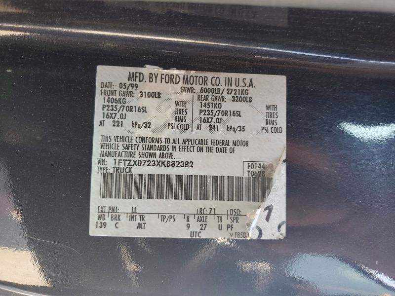 Aukcja sprzedaży 1999 Ford F150, vin: 1FTZX0723XKB82382, numer aukcji: 52920186
