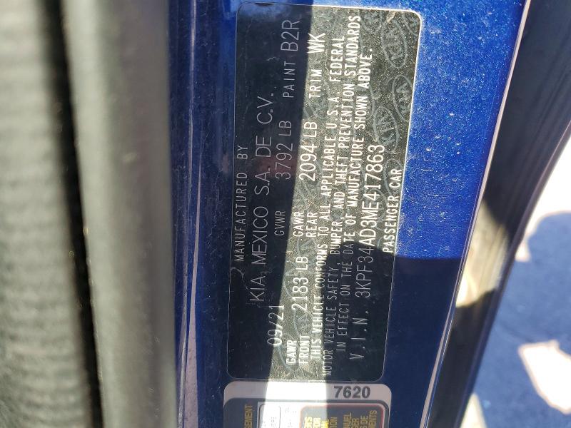 Продаж на аукціоні авто 2021 Kia Forte, vin: 3KPF34AD3ME417863, номер лоту: 51505306