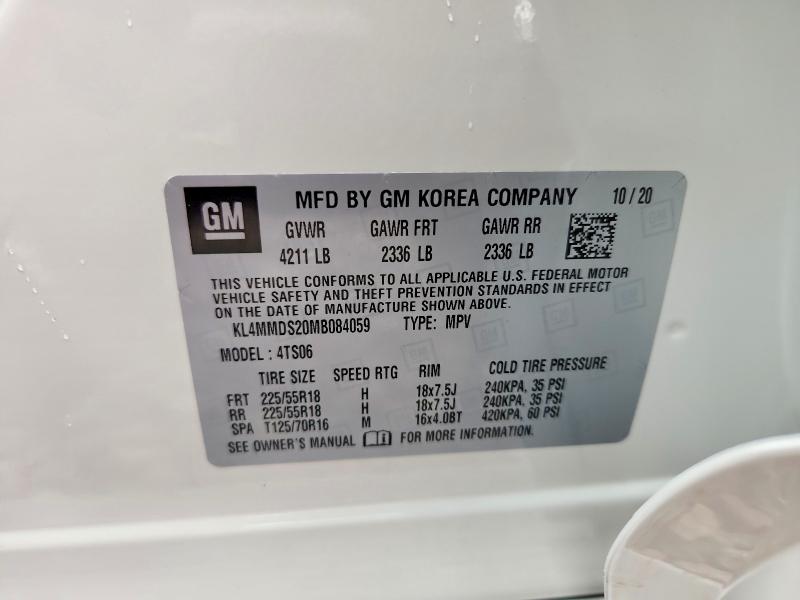 2021 Buick Encore Gx მანქანა იყიდება აუქციონზე, vin: KL4MMDS20MB084059, აუქციონის ნომერი: 54432536