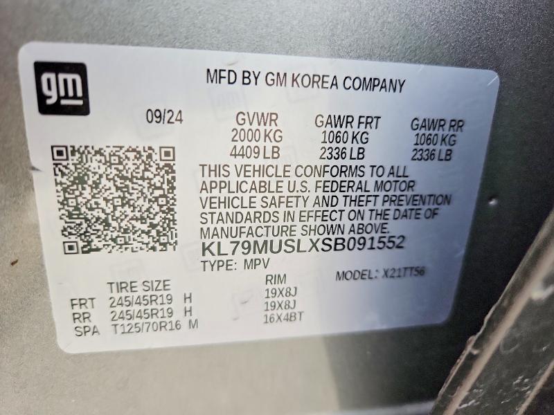 Продаж на аукціоні авто 2025 Chevrolet Trailblazer, vin: KL79MUSLXSB091552, номер лоту: 52205156