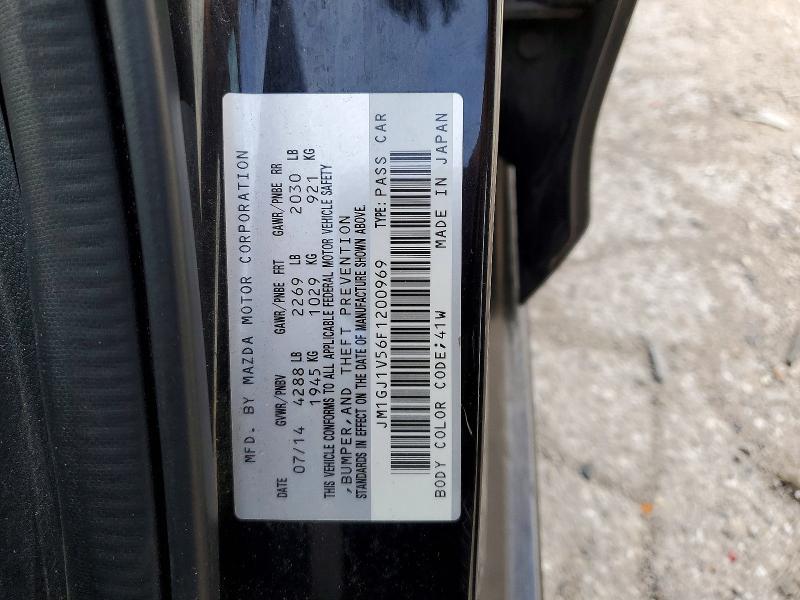 51993316 :رقم المزاد ، JM1GJ1V56F1200969 vin ، 2015 Mazda 6 مزاد بيع