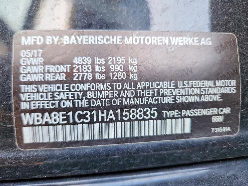 Auction sale of the 2017 Bmw 330e, vin: WBA8E1C31HA158835, lot number: 55032806