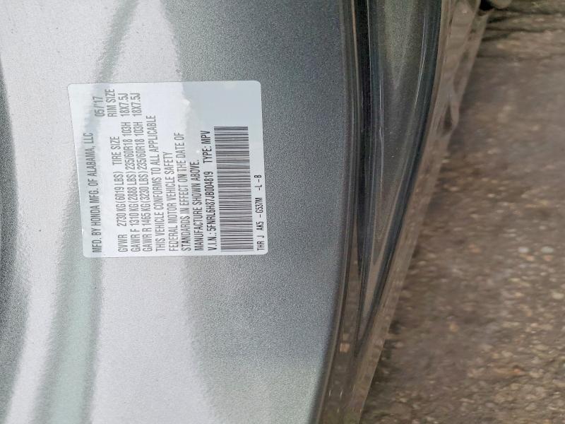 2018 Honda Odyssey მანქანა იყიდება აუქციონზე, vin: 5FNRL6H87JB004819, აუქციონის ნომერი: 52085116