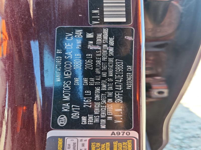Продаж на аукціоні авто 2018 Kia Forte, vin: 3KPFL4A74JE198837, номер лоту: 53985716