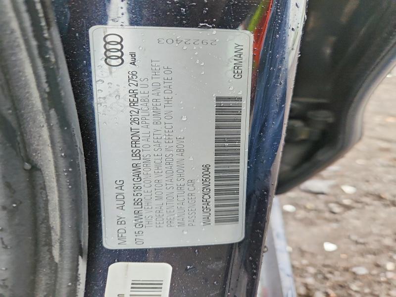 Aukcja sprzedaży 2016 Audi A6, vin: WAUGFAFCXGN050046, numer aukcji: 52701996