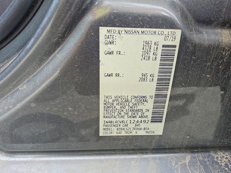 2020 Nissan Altima მანქანა იყიდება აუქციონზე, vin: 1N4BL4CV8LC124492, აუქციონის ნომერი: 53973136