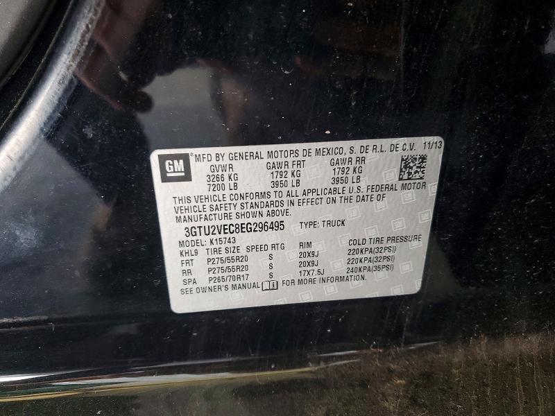 52407346 :رقم المزاد ، 3GTU2VEC8EG296495 vin ، 2014 Gmc Sierra مزاد بيع