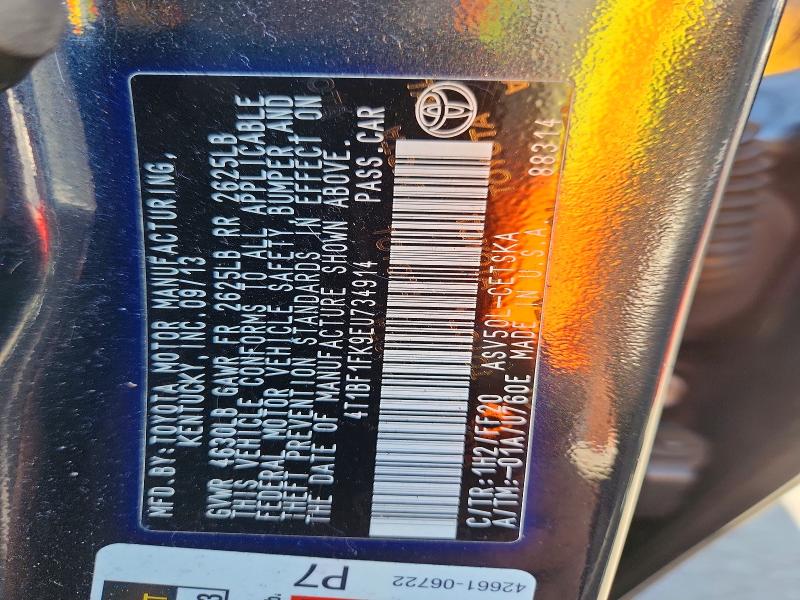 Продаж на аукціоні авто 2014 Toyota Camry, vin: 4T1BF1FK9EU734914, номер лоту: 54671686