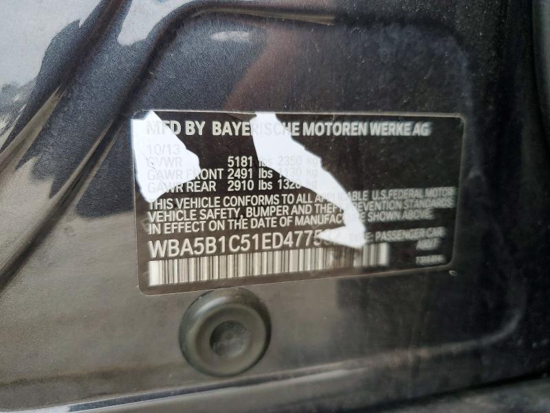 2014 Bmw 535 მანქანა იყიდება აუქციონზე, vin: WBA5B1C51ED477532, აუქციონის ნომერი: 55535106