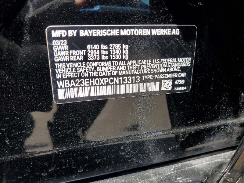 54683766 :رقم المزاد ، WBA23EH0XPCN13313 vin ، 2023 Bmw 740 مزاد بيع