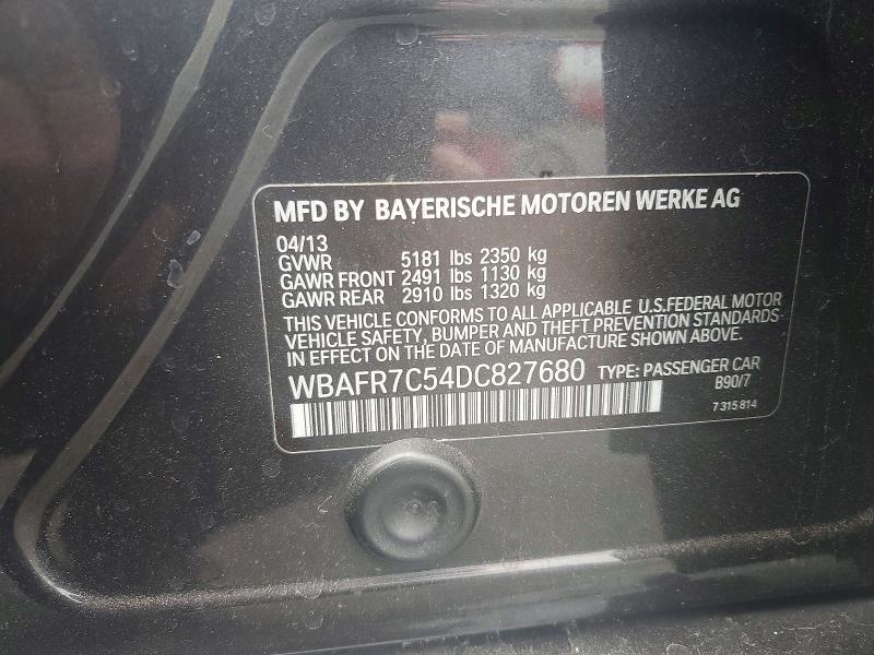 Продажа на аукционе авто 2013 Bmw 535, vin: WBAFR7C54DC827680, номер лота: 52462416