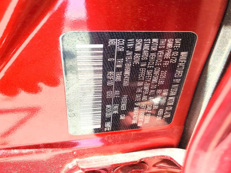Aukcja sprzedaży 2022 Nissan Rogue Sport, vin: JN1BJ1BV6NW343360, numer aukcji: 54330096
