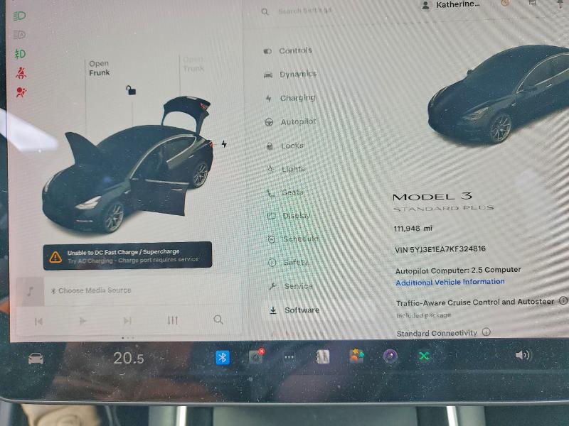 2019 Tesla Model 3 მანქანა იყიდება აუქციონზე, vin: 5YJ3E1EA7KF324816, აუქციონის ნომერი: 53635246