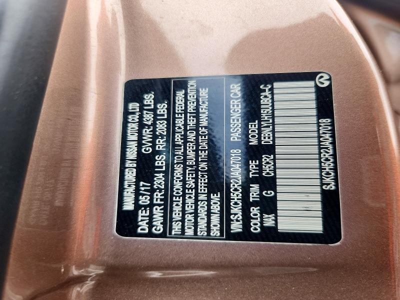 52610036 :رقم المزاد ، SJKCH5CR2JA047018 vin ، 2018 Infiniti Qx30 مزاد بيع
