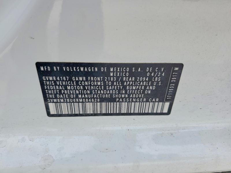 Aukcja sprzedaży 2024 Volkswagen Jetta, vin: 3VWBM7BU6RM084628, numer aukcji: 52094306
