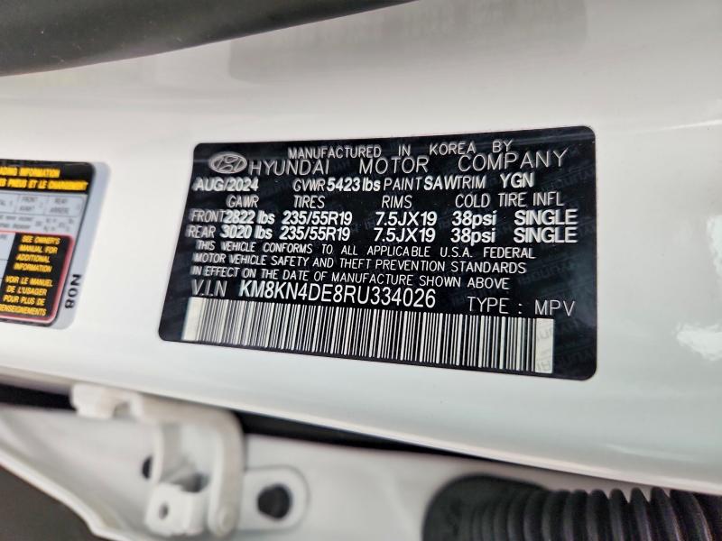 53734166 :رقم المزاد ، KM8KN4DE8RU334026 vin ، 2024 Hyundai Ioniq 5 مزاد بيع