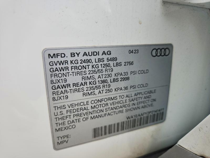 Aukcja sprzedaży 2023 Audi Q5, vin: WA1EAAFY2P2141411, numer aukcji: 53588436