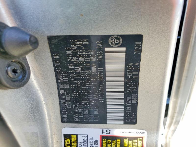 Продаж на аукціоні авто 2020 Toyota Camry, vin: 4T1C11AK7LU907711, номер лоту: 52261306