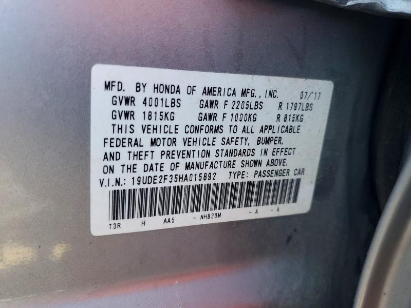 Auction sale of the 2017 Acura Ilx, vin: 19UDE2F35HA015892, lot number: 51836326