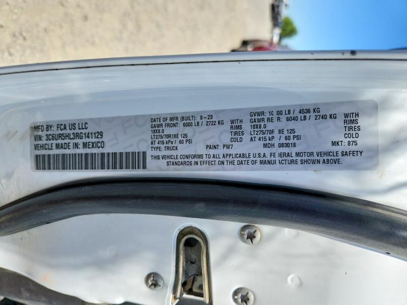 Auction sale of the 2024 Ram 2500, vin: 3C6UR5HL3RG141129, lot number: 52910336
