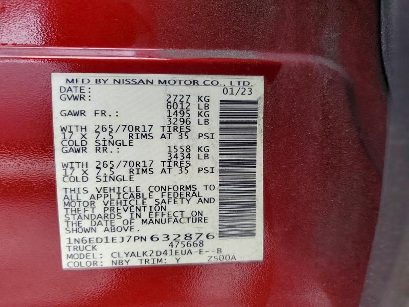Продаж на аукціоні авто 2023 Nissan Frontier, vin: 1N6ED1EJ7PN632876, номер лоту: 52361326
