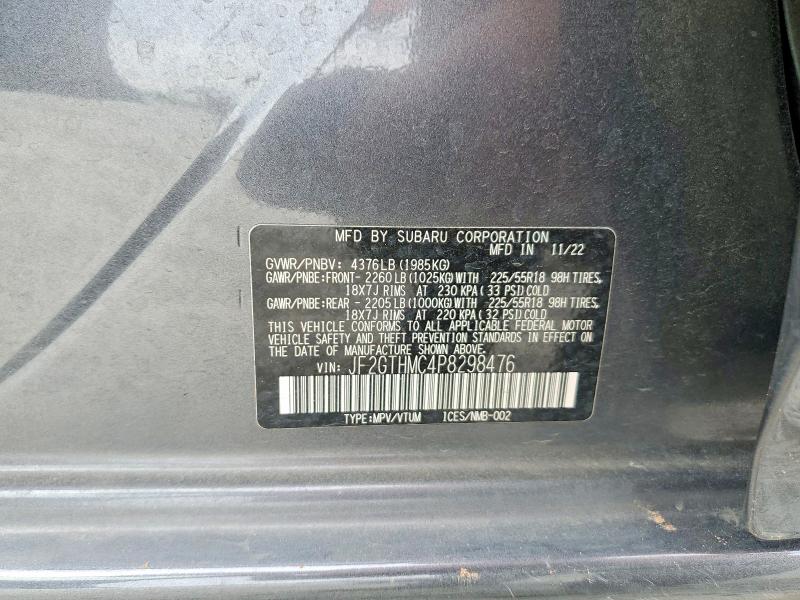 2023 Subaru Crosstrek მანქანა იყიდება აუქციონზე, vin: JF2GTHMC4P8298476, აუქციონის ნომერი: 52262356