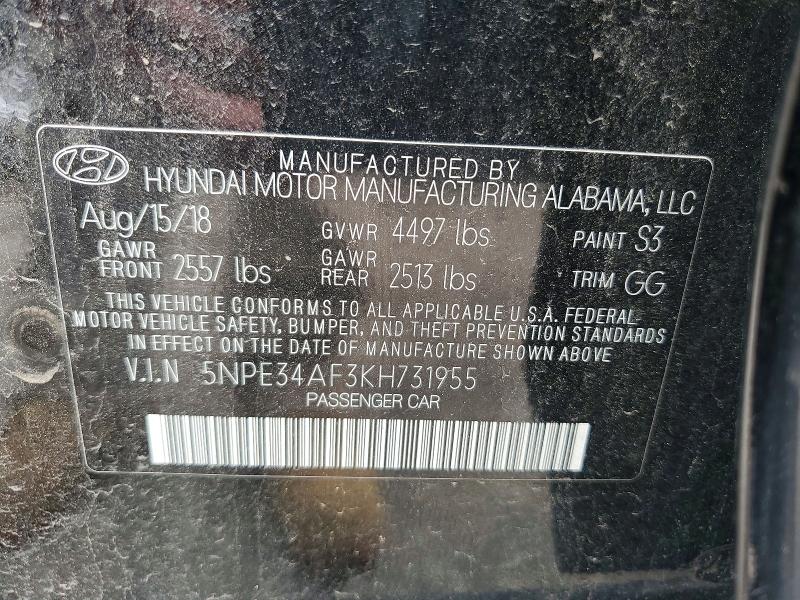 Продажа на аукционе авто 2019 Hyundai Sonata, vin: 5NPE34AF3KH731955, номер лота: 53874816