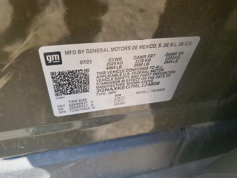 Продажа на аукционе авто 2024 Chevrolet Equinox, vin: 3GNAXKEG7RL124808, номер лота: 53212336