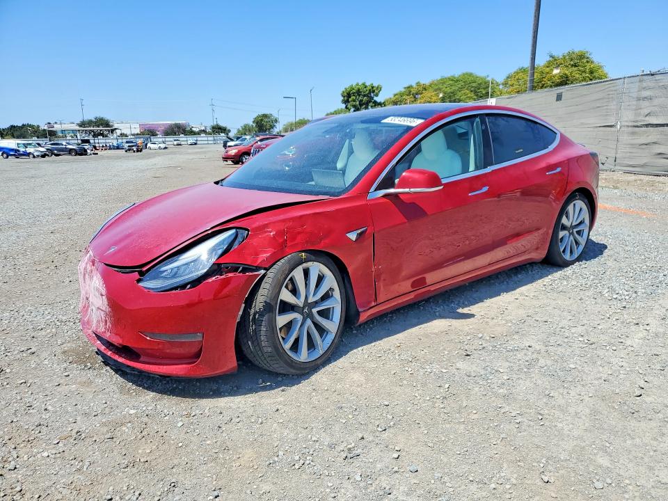 2019 Tesla Model 3 მანქანა იყიდება აუქციონზე, vin: 5YJ3E1EB8KF192657, აუქციონის ნომერი: 53246696