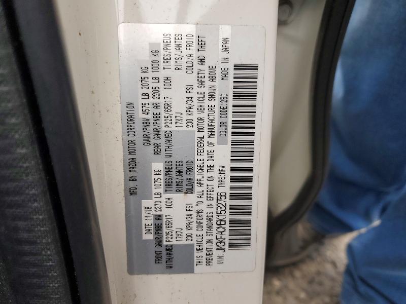 Aukcja sprzedaży 2019 Mazda Cx-5, vin: JM3KFACM6K1532756, numer aukcji: 54155316