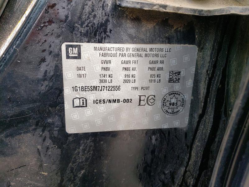 Продаж на аукціоні авто 2018 Chevrolet Cruze, vin: 1G1BE5SM7J7122556, номер лоту: 52990646