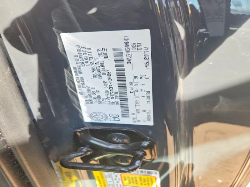 53535126 :رقم المزاد ، 1FTFX1EFXHKD98987 vin ، 2017 Ford F150 مزاد بيع