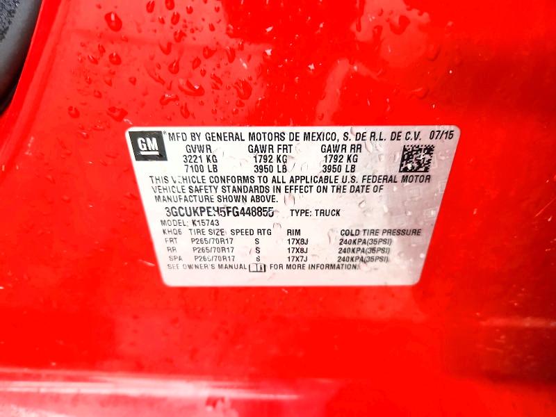 Aukcja sprzedaży 2015 Chevrolet Silverado, vin: 3GCUKPEH5FG448855, numer aukcji: 52908266