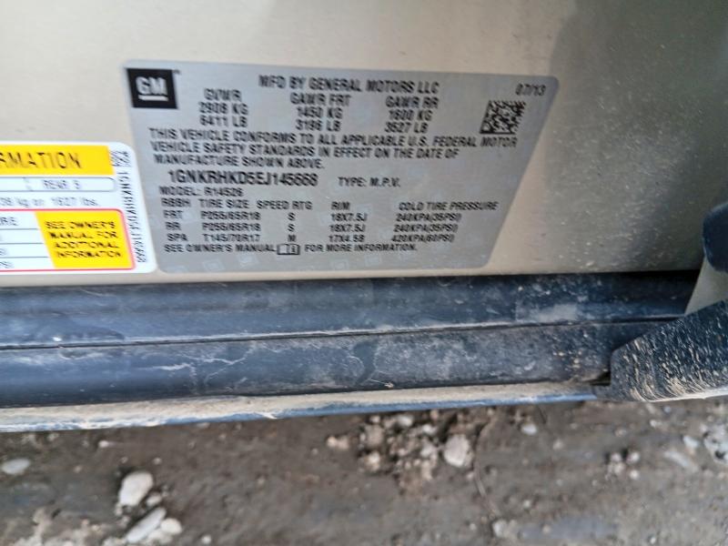 51857346 :رقم المزاد ، 1GNKRHKD5EJ145668 vin ، 2014 Chevrolet Traverse مزاد بيع
