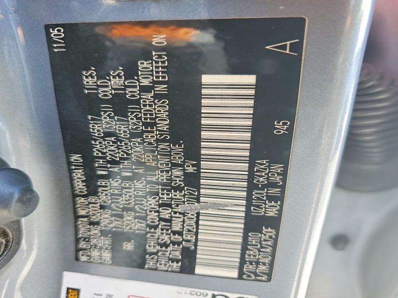Aukcja sprzedaży 2006 Lexus Gx, vin: JTJBT20X060107127, numer aukcji: 53879346