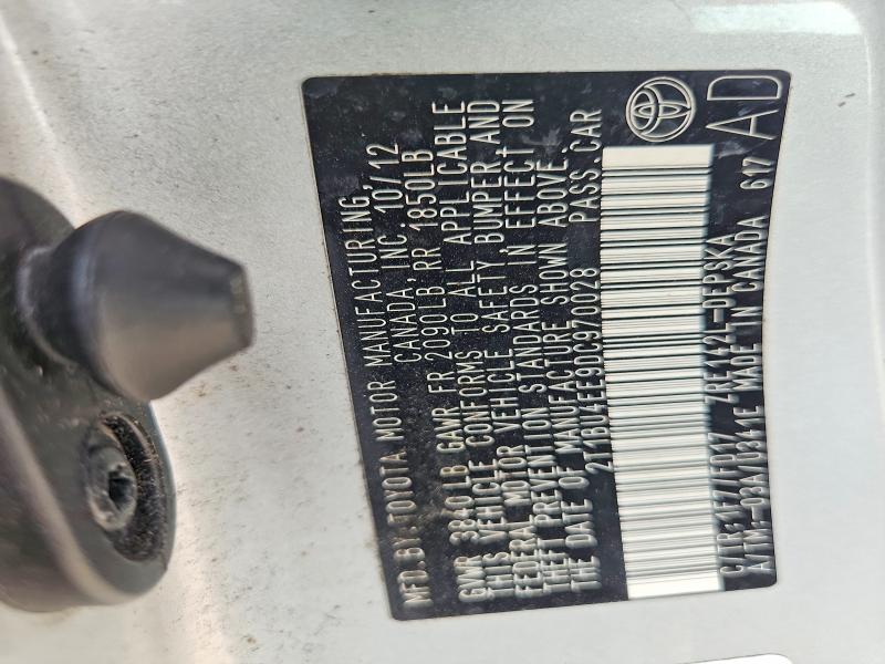 53418816 :رقم المزاد ، 2T1BU4EE9DC970028 vin ، 2013 Toyota Corolla مزاد بيع