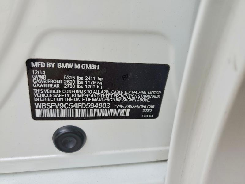 Продажа на аукционе авто 2015 Bmw M5, vin: WBSFV9C54FD594903, номер лота: 52880826